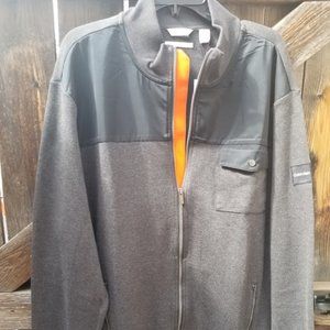Dark Gray Calvin Klein Mens Tech Jersey Jacket XXL